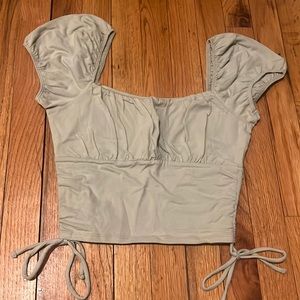 Sage green Hollister crop top